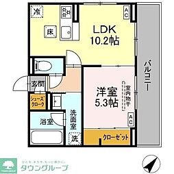 D Paina Namamugi III 1LDKの間取図画像