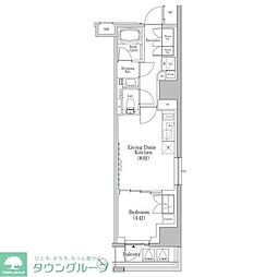ザ・パークハビオSOHO新横浜 1LDKの間取図画像