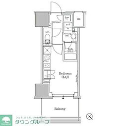ザ・パークハビオSOHO新横浜 ワンルームの間取図画像