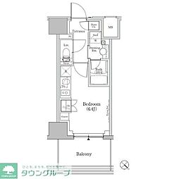 ザ・パークハビオSOHO新横浜 ワンルームの間取図画像