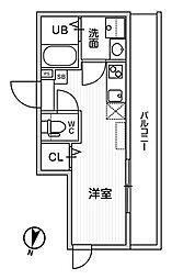 T's Cuore横濱元町 1Kの間取図画像