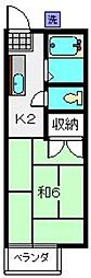 パナハイツ楓 1Kの間取図画像