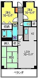 プランジュール神大寺 3LDKの間取図画像