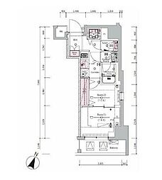 SYFORME SHINKOYASU 1DKの間取図画像