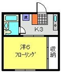 ベイヒルズ山手 1Kの間取図画像
