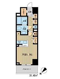 HF新横浜レジデンス 1Kの間取図画像