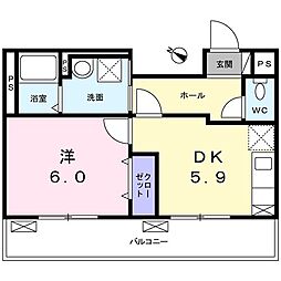 グランスイート新横浜1 1LDKの間取図画像