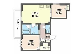 グランファミールマトバ 2LDKの間取図画像