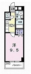 ノーブル・コーケ・横浜 1Kの間取図画像