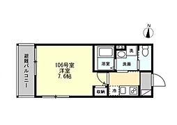 Floracion中山 1Kの間取図画像