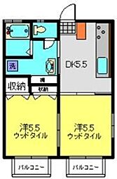 ハイツアゼリア 2DKの間取図画像