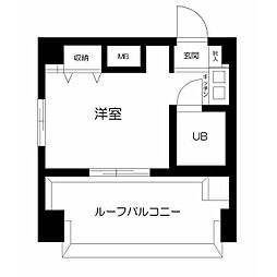 スカイコート横浜平沼 ワンルームの間取図画像
