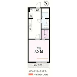 QUIET CRAB HOUSE 片倉町(仮) 1Kの間取図画像