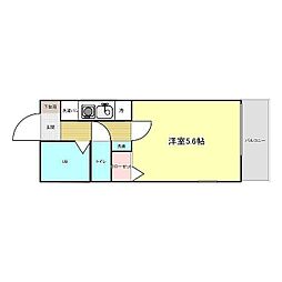 WestLagoon霞ヶ丘 1Kの間取図画像