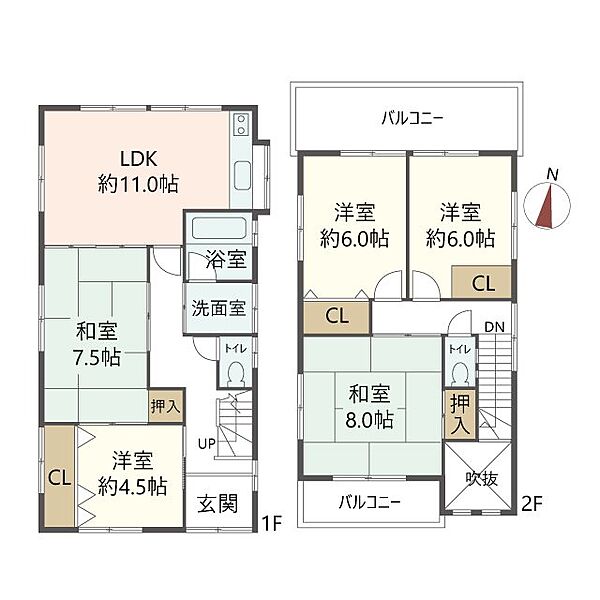 間取りを拡大表示