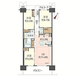 間取図画像 3LDK