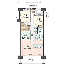 ジオメゾン新千里東町2番館 3LDKの間取図画像