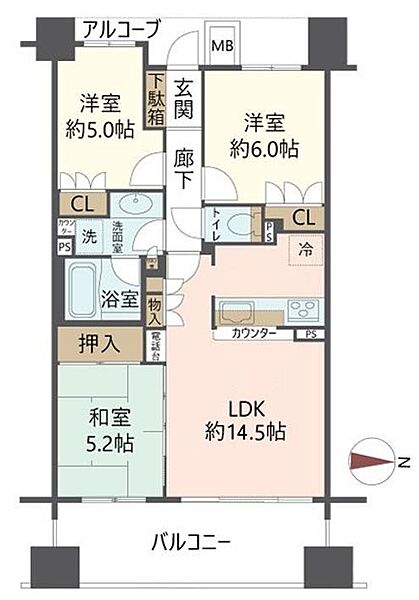 間取りを拡大表示