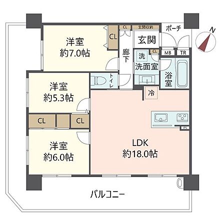 3LDK 間取り