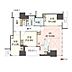 間取り：20階部分、北東向き角部屋。80m2超の3LDK住戸。