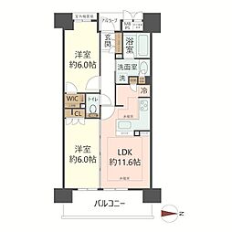 ワコーレ伊丹西台ステーションエンブレム 2LDKの間取図画像