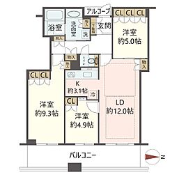間取図画像 3LDK