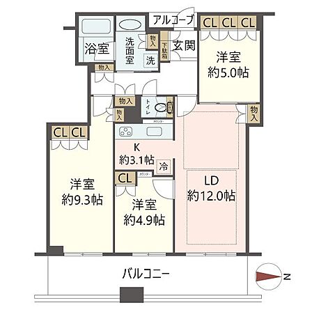 3LDK 間取り