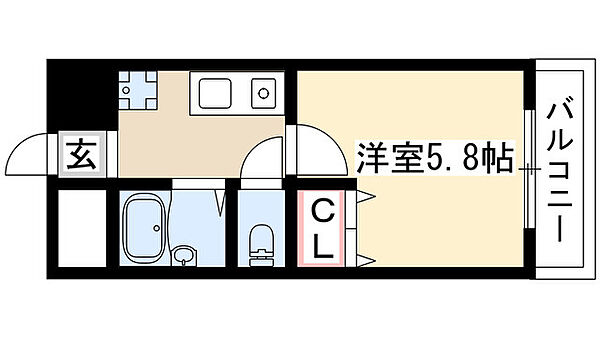 牧の里マンション 201｜愛知県名古屋市名東区牧の里１丁目(賃貸マンション1K・2階・17.55㎡)の写真 その2