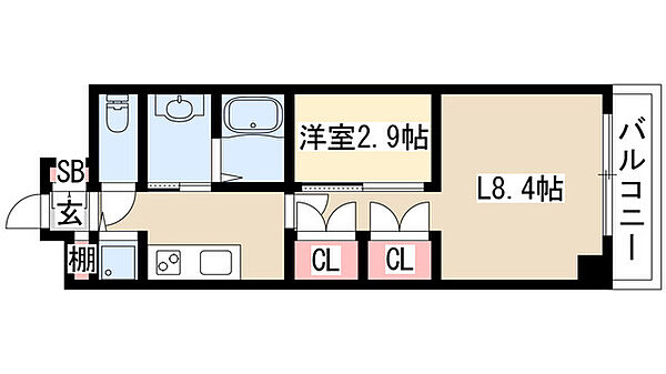 SunHeart池下 402｜愛知県名古屋市千種区池下１丁目(賃貸マンション1LK・4階・33.55㎡)の写真 その2