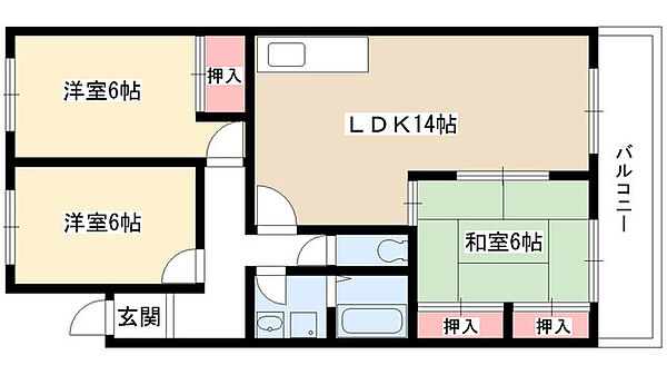 望が丘ビル 303｜愛知県名古屋市名東区望が丘(賃貸マンション3LDK・3階・76.24㎡)の写真 その2