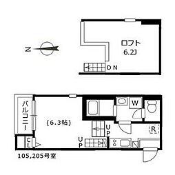 ハーモニーテラス上名古屋 1Kの間取図画像