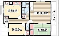 パストラーレ 3LDKの間取図画像