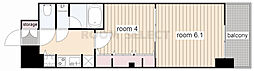 S-RESIDENCE六番町 2Kの間取図画像