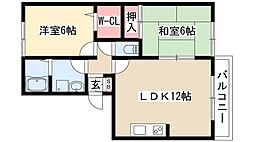 サクセス岩崎台C棟 2LDKの間取図画像