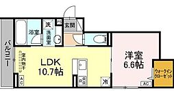 GRAND D-ROOM大秋 1LDKの間取図画像