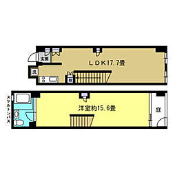 FLATSGAZERY 1LDKの間取図画像