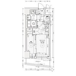 エステムコート名古屋上前津 共益費無料キャンペーン中 1DKの間取図画像