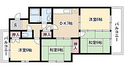 レジオン香流 4DKの間取図画像