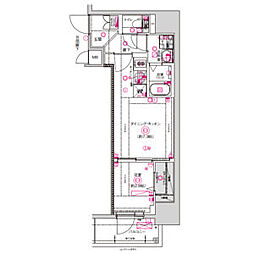 CREST TAPP東別院 1DKの間取図画像