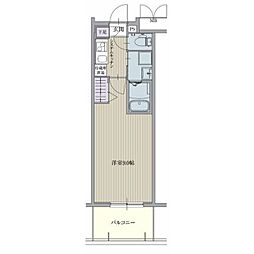 パルティール浅間町 1Kの間取図画像