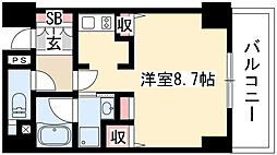 CASSIA車道 1Kの間取図画像