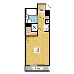 IMPERIALROOM 1Kの間取図画像