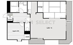 ノダグランデ 2LDKの間取図画像