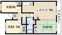アネックス東名 3LDKの間取図画像