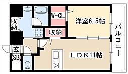 プレサンス鶴舞公園セラヴィ 1LDKの間取図画像