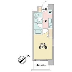 アルフィーレ新栄 1Kの間取図画像