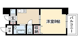 ノーブル千種 1Kの間取図画像