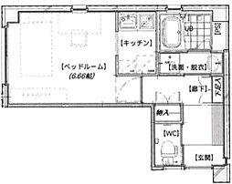 セレンディピティ本山 1Kの間取図画像