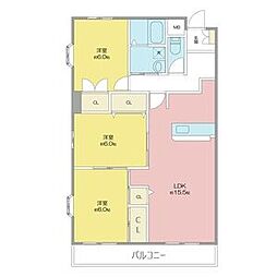 ラメール貴船 3LDKの間取図画像