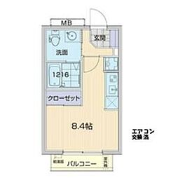 ライブコート丸の内 ワンルームの間取図画像